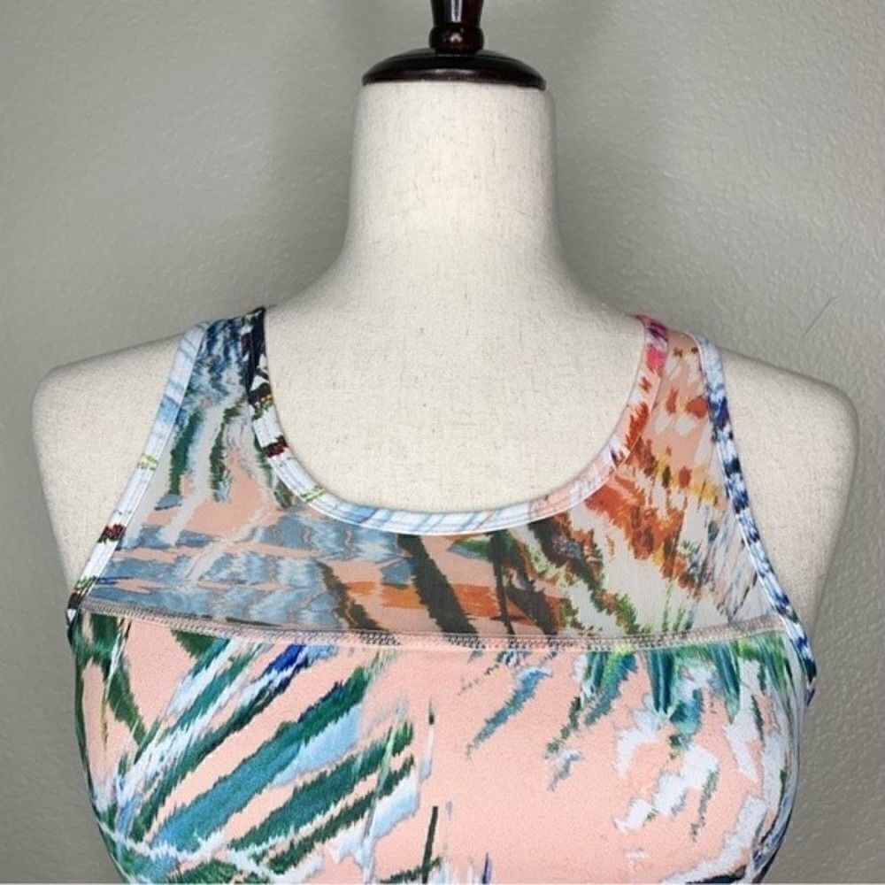 Colorful Racerback Women’s Sports Bra, Sz Small - Picture 2 of 8